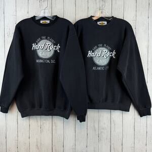 VTG 90'S Hard Rock Cafe Washington Atlantic Save The Planet Sweatshirt Medium
